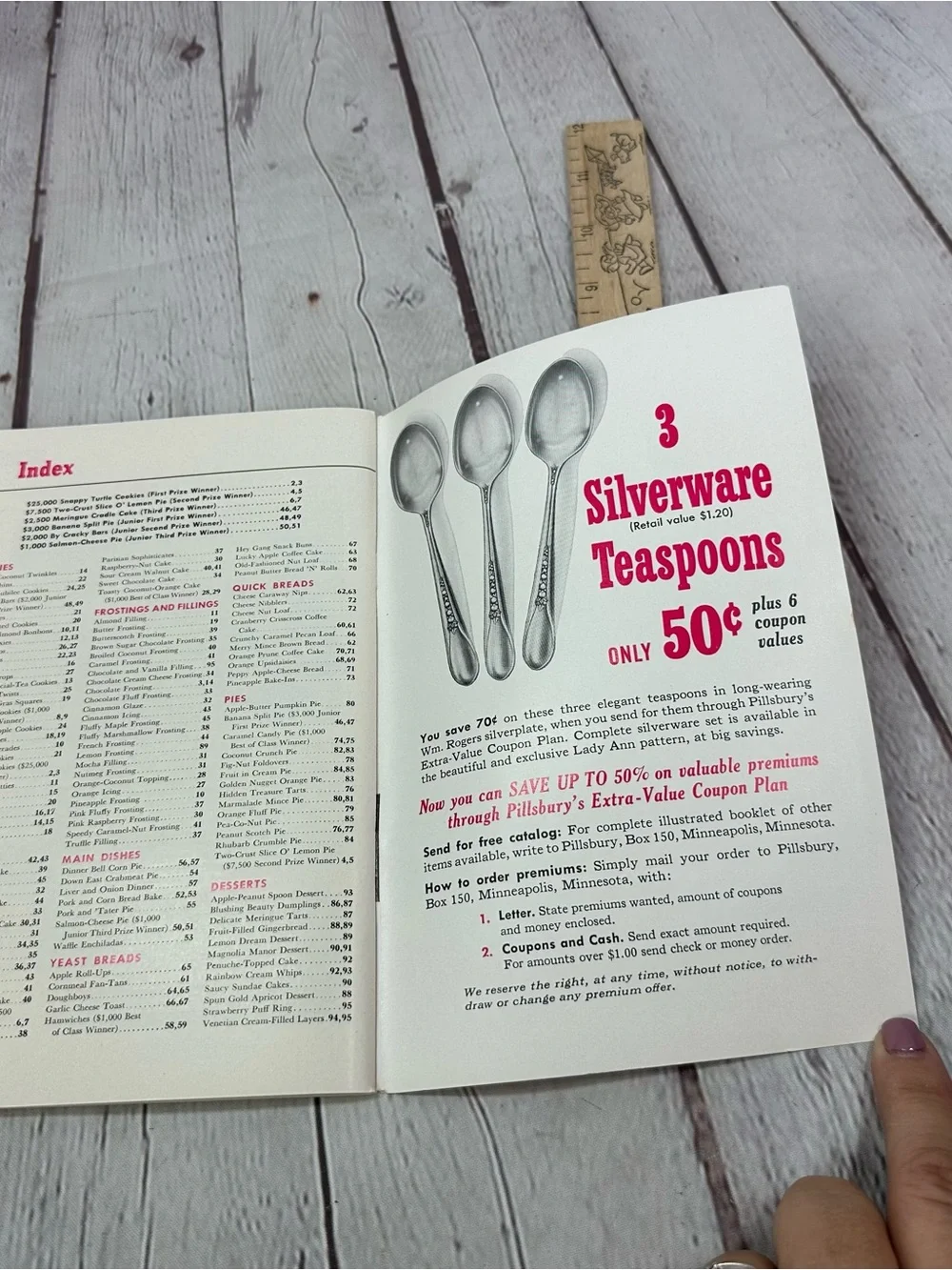 vtg 1953 Pillsbury prize winning recipes retro MCM mid century modern paperback